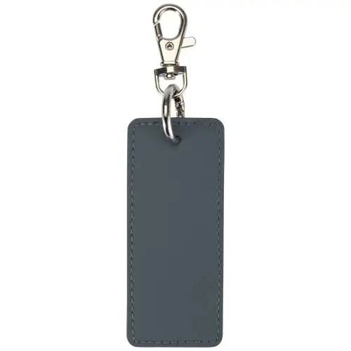 Portachiavi a forma rettangolare in materiale PU riciclato certificato GRS
