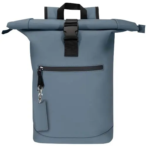 Portachiavi a forma rettangolare in materiale PU riciclato certificato GRS