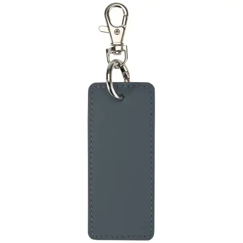 Portachiavi a forma rettangolare in materiale PU riciclato certificato GRS