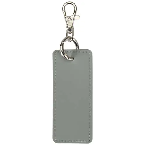 Portachiavi a forma rettangolare in materiale PU riciclato certificato GRS