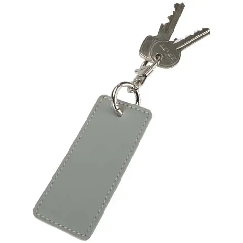 Portachiavi a forma rettangolare in materiale PU riciclato certificato GRS