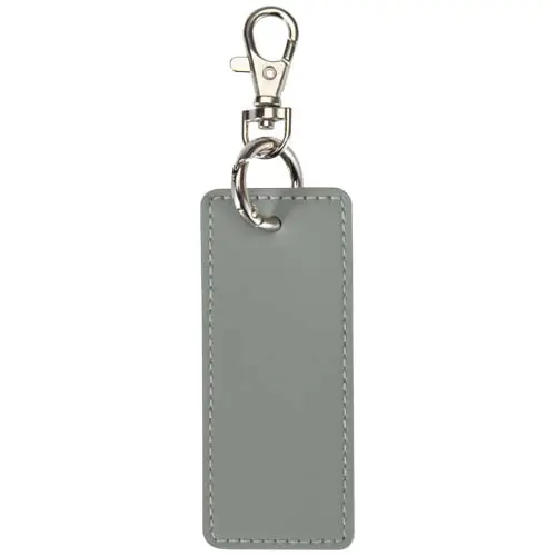 Portachiavi a forma rettangolare in materiale PU riciclato certificato GRS