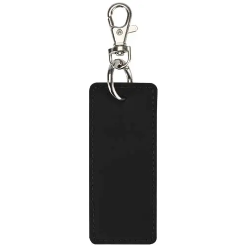 Portachiavi a forma rettangolare in materiale PU riciclato certificato GRS