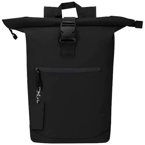 Portachiavi a forma rettangolare in materiale PU riciclato certificato GRS