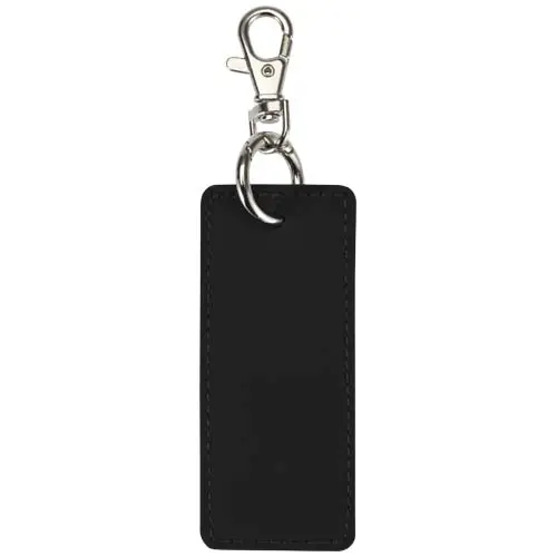 Portachiavi a forma rettangolare in materiale PU riciclato certificato GRS