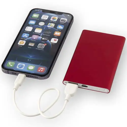 Power bank alluminio con indicatore LED di stato da 4000 mAh fornito in scatola regalo