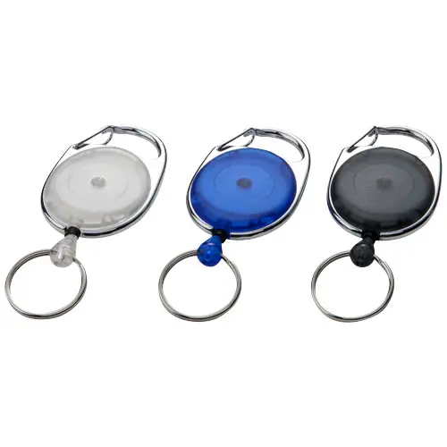 Portachiavi roller con cavo e moschettone porta badge