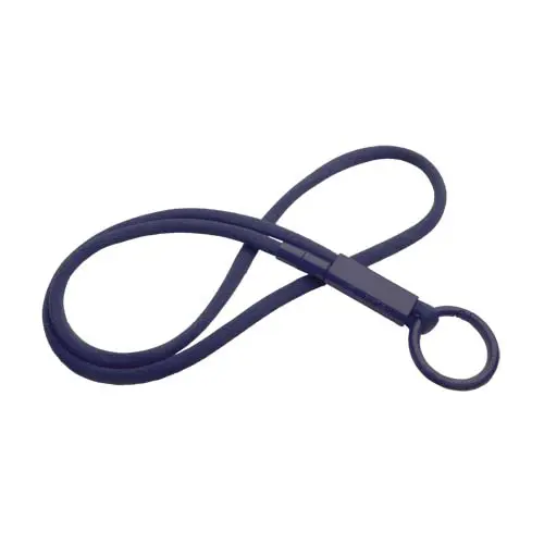 Lanyard tubolare con anello e gancio in plastica riciclata