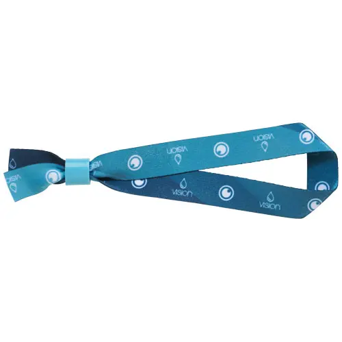 Braccialetto da festival in poliestere con chiusura in plastica personalizzabile su entrambi i lati 330x15mm