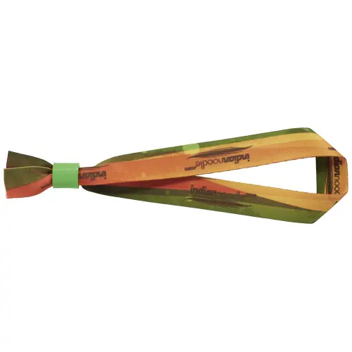 Braccialetto da festival in poliestere con chiusura in plastica personalizzabile su entrambi i lati 330x15mm