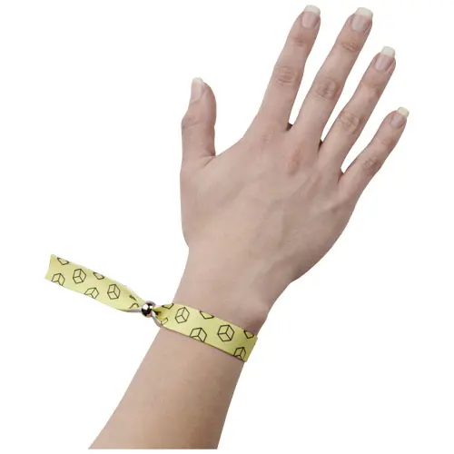 Braccialetto da festival in poliestere con chiusura in plastica personalizzabile su entrambi i lati 330x15mm