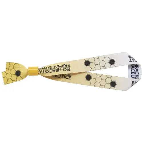 Braccialetto da festival in poliestere con chiusura in plastica personalizzabile su entrambi i lati 330x15mm