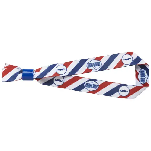 Braccialetto da festival in poliestere con chiusura in plastica personalizzabile su entrambi i lati 330x15mm
