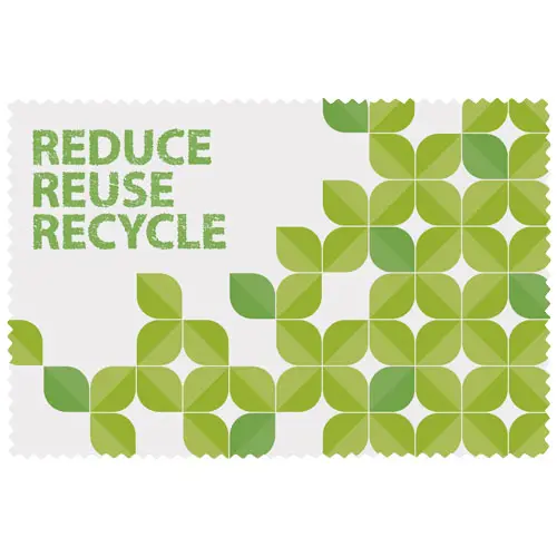 Panno per la pulizia degli occhiali in RPET personalizzabile su 1 lato 100x150mm