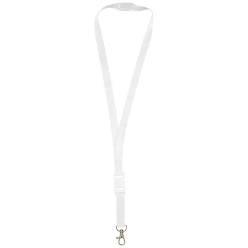 Lanyard in PET riciclato con fibbia e sgancio di scurezza totatlmente personalizzabile