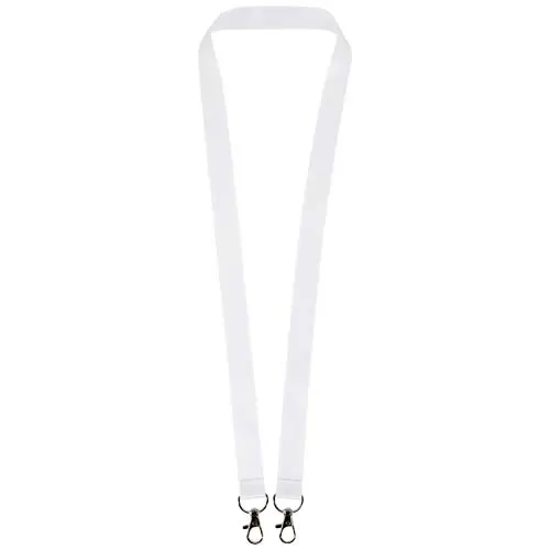 Lanyard in RPET totalmente personalizzabile con due moschettoni