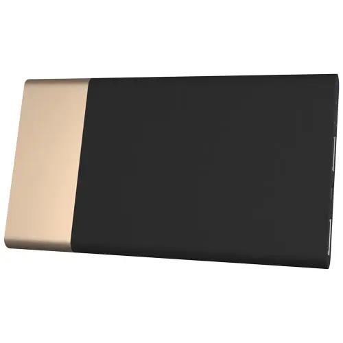 Power bank in gomma e alluminio a marchio SCX con personalizzazione luminosa con ricarica rapida da 5000mAh