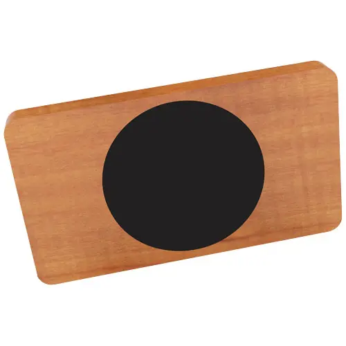 Power bank in legno con ricarica wireless a marchio SCX e personalizzazione luminosa da 5000mAh