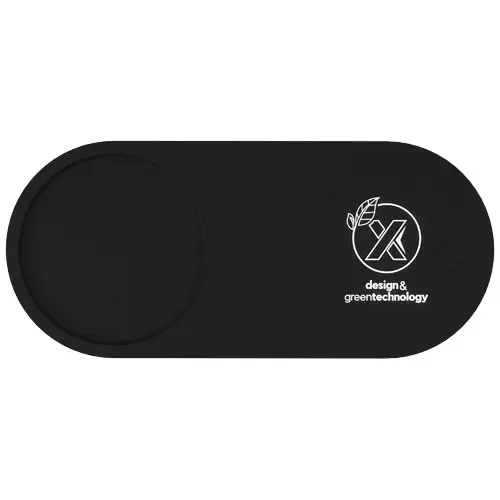 Stazione di ricarica a marchio SCX wireless da 10W con personalizzazione luminosa e porta oggetti in bambù fornita in scatola regalo