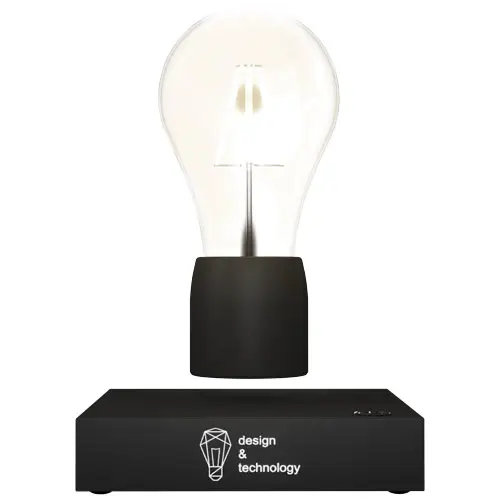 Lampada a levitazione magnetica SCX design e personalizzazione con logo luminoso in scatola regalo