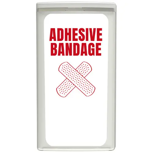 Kit con 10 cerotti in custodia di plastica