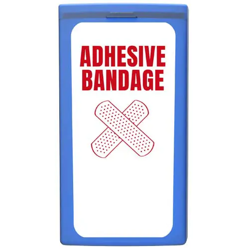 Kit con 10 cerotti in custodia di plastica