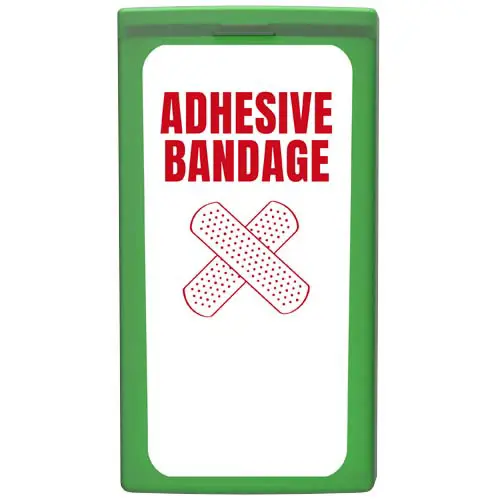 Kit con 10 cerotti in custodia di plastica