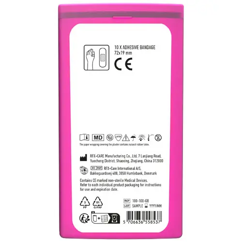 Kit con 10 cerotti in custodia di plastica