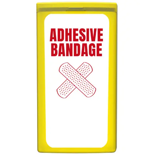 Kit con 10 cerotti in custodia di plastica