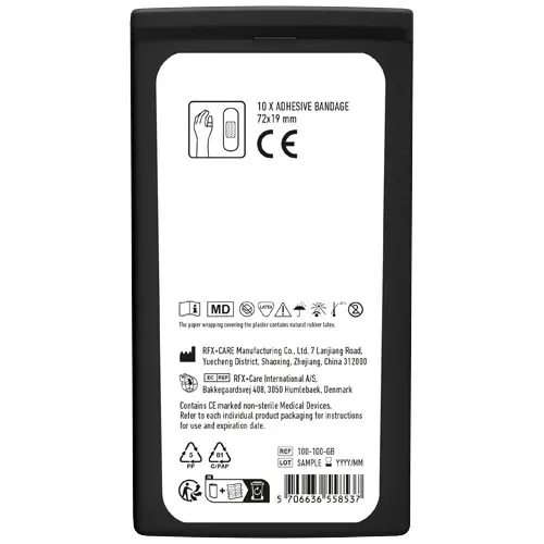 Kit con 10 cerotti in custodia di plastica