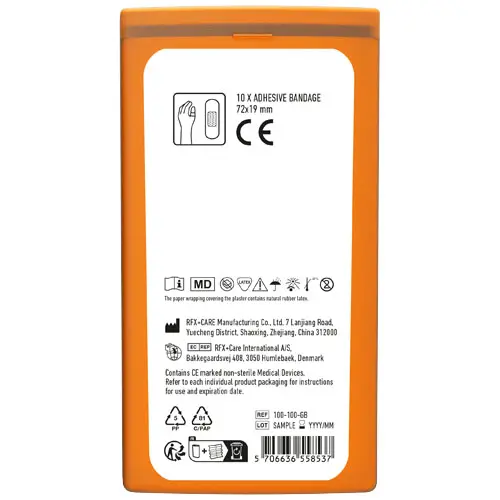 Kit con 10 cerotti in custodia di plastica