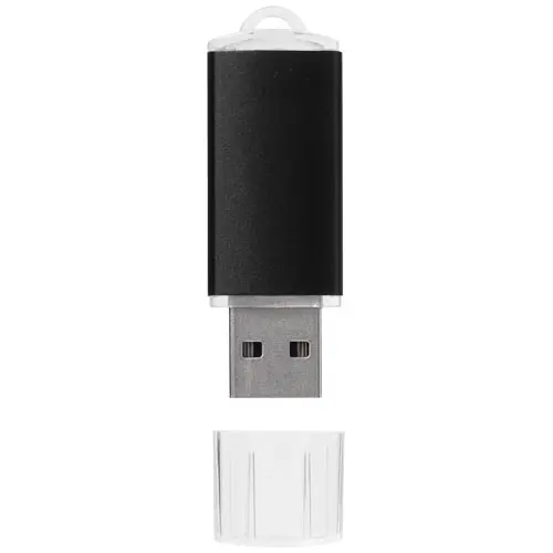 Chiavetta USB in plastica e alluminio satinato con cappuccio  da 1GB a 32GB