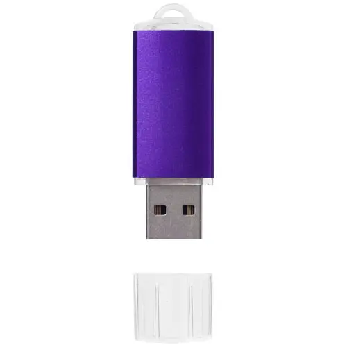 Chiavetta USB in plastica e alluminio satinato con cappuccio  da 1GB a 32GB