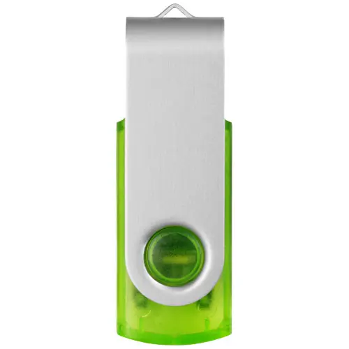 Chiavetta USB in plastica trasparente e alluminio da 1GB a 32GB