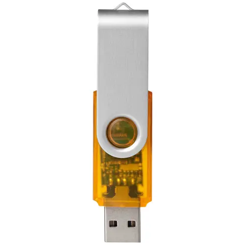 Chiavetta USB in plastica trasparente e alluminio da 1GB a 32GB