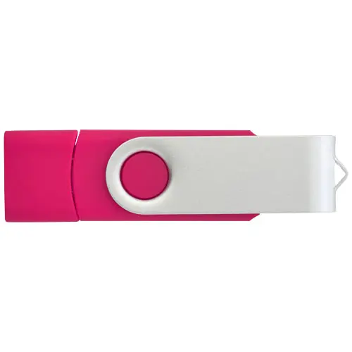 Chaivetta USB con meccanismo a rotazione e dobbiao conettore USB-C e USB-A disponibile da 1GB fino a 128GB