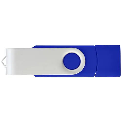 Chaivetta USB con meccanismo a rotazione e dobbiao conettore USB-C e USB-A disponibile da 1GB fino a 128GB