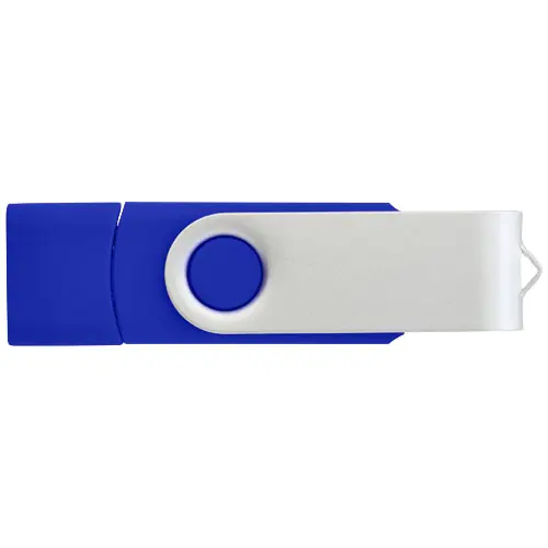 Chaivetta USB con meccanismo a rotazione e dobbiao conettore USB-C e USB-A disponibile da 1GB fino a 128GB