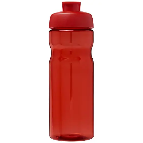 Borraccia sportiva da 650ml in plastica riciclata di alta qualità con coperchio ermetico e chiusura flip
