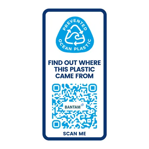 Borraccia sportiva da 650ml realizzata in plastica riciclata con coperchio e beccuccio