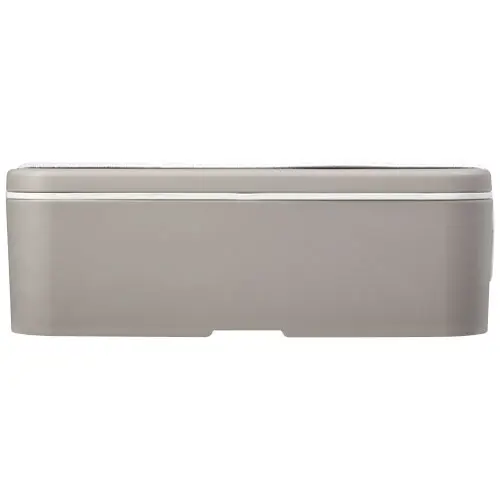 Porta pranzo in plastica e bioplastica da canna da zucchero con fascia di chiusura in plastica riciclata 180x110x60mm