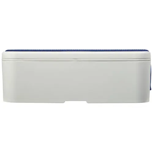 Porta pranzo in plastica e bioplastica da canna da zucchero con fascia di chiusura in plastica riciclata 180x110x60mm