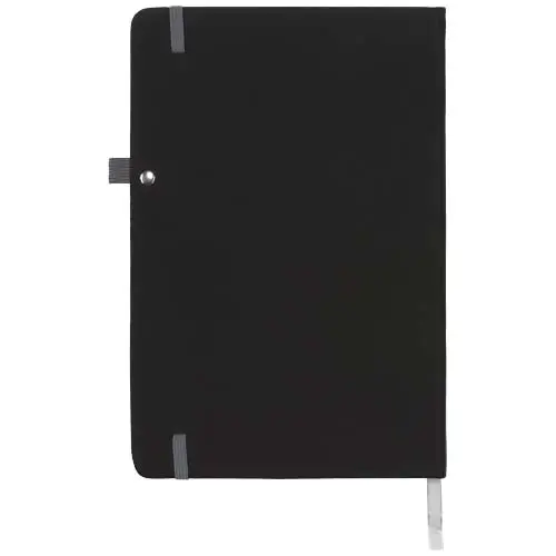Block notes A5 con copertina nera in PU e 96 fogli a righe color crema 70gr