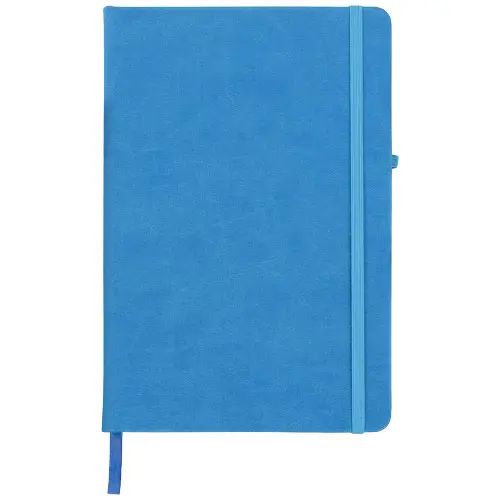 Block notes A5 con 128 fogli a righe color crema con copertina rigida e chiusura ad elastico