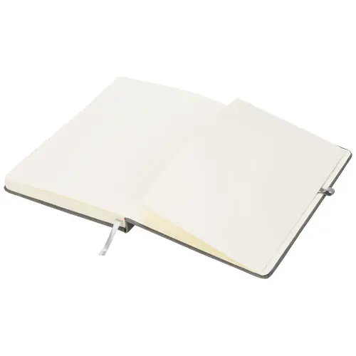 Block notes A5 con 128 fogli a righe color crema con copertina rigida e chiusura ad elastico