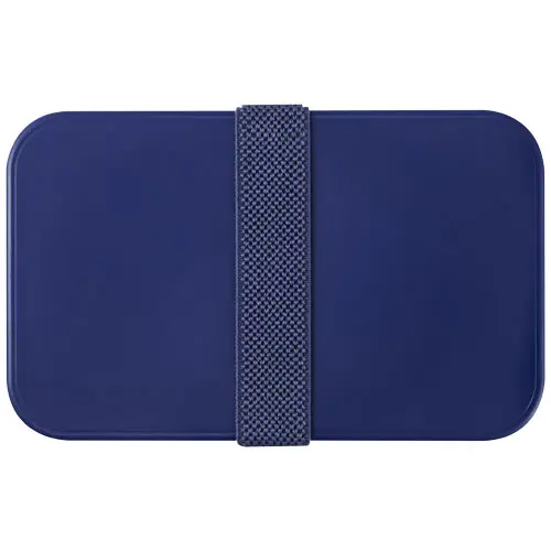 Porta pranzo con due scomparti in plastica priva di BPA e fascia di chiusura in RPET da 700ml 