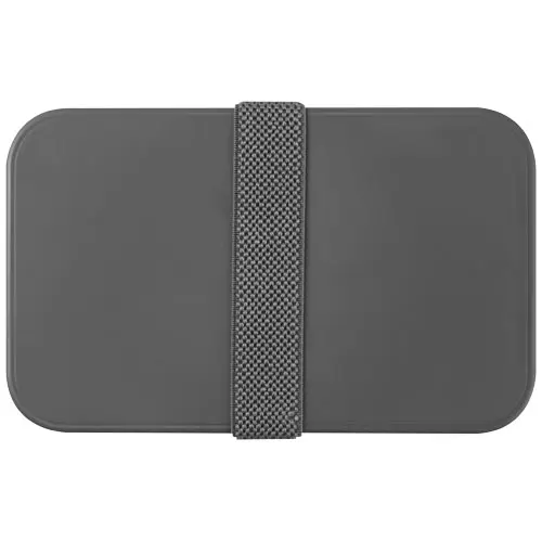 Porta pranzo con due scomparti in plastica priva di BPA e fascia di chiusura in RPET da 700ml 