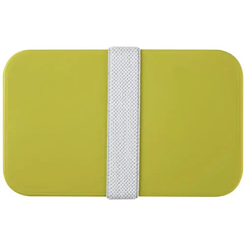 Porta pranzo con due scomparti in plastica priva di BPA e fascia di chiusura in RPET da 700ml 