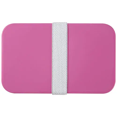 Porta pranzo con due scomparti in plastica priva di BPA e fascia di chiusura in RPET da 700ml 