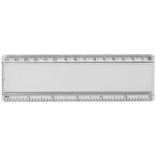 Righello da 15 cm in plastica con inserto di carta